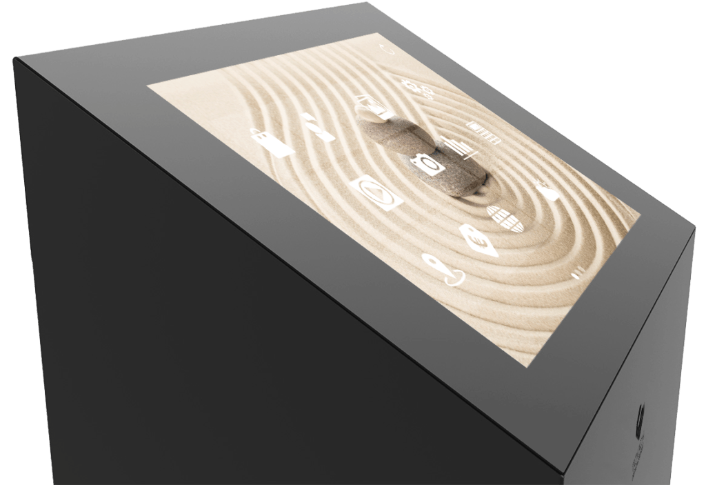 borne-tactile-onyx-biais-gauche-zoom Borne tactile Onyx zoom vue de biais